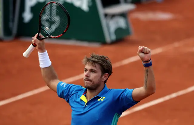 Stan Wawrinka celebrates