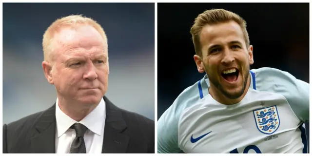 Former Scotland boss Alex McLeish and England striker Harry Kane