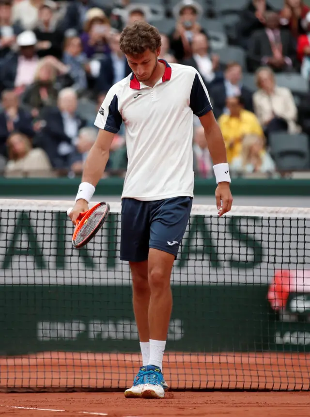 Pablo Carreno Busta looks dejected