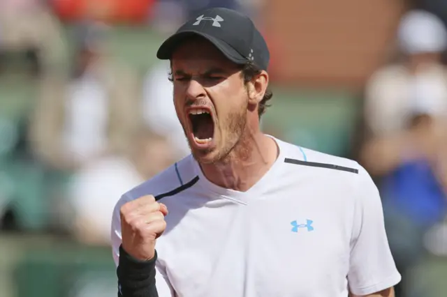 Andy Murray celebrates