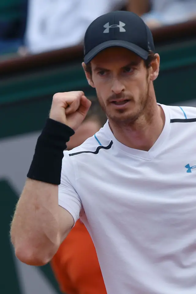 Andy Murray celebrates