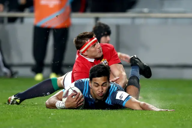 Rieko Ioane of the Blues scores