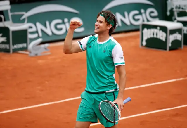 Dominic Thiem celebrates