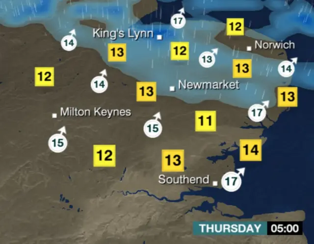 Overnight weather map