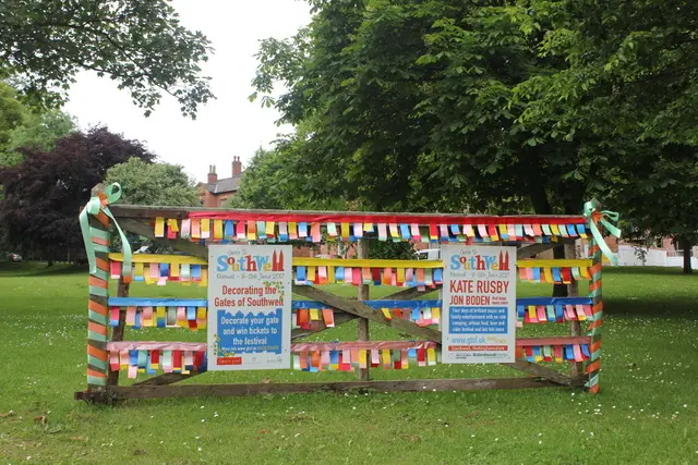 Gate decorated on the Burgage, Southwell