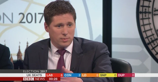 Sinn Fein MEP Matt Carthy in the BBC studio