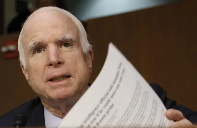 US Senator John McCain questions Comey