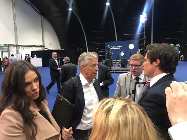 Former first minister Peter Robinson arrives at the Titanic Exhibition Centre