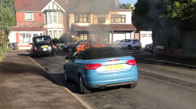 Footage sent in to West Midlands Fire Service