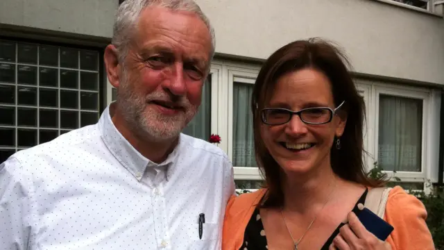 Jeremy Corbyn and Wendy Pedlow