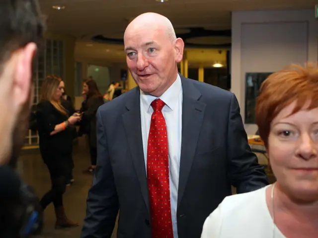 Mark Durkan at Foyle count centre