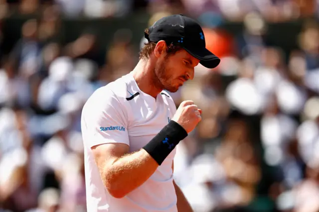 Andy Murray celebrates