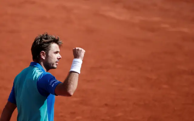 Stan Wawrinka celebrates