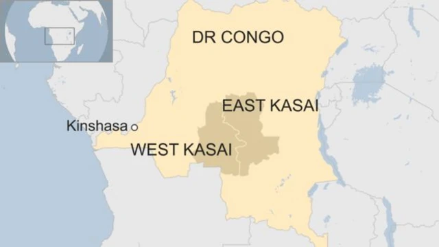 Map showing Kasai