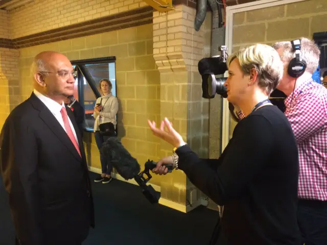 Keith Vaz talking to Victoria Hicks