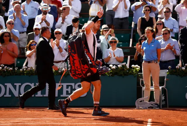 Andy Murray walks off court