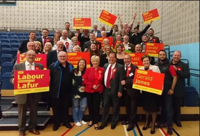 Gerald Jones supporters celebrates