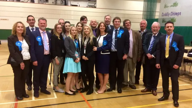 Newly elected MP for Copeland Trudy Harrison and her team