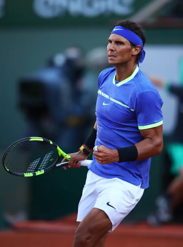 Rafa Nadal celebrates