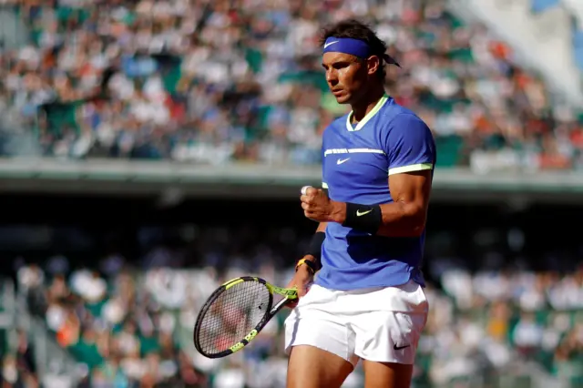 Nadal celebrates