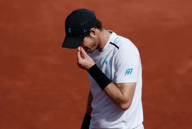 Andy Murray looks dejected