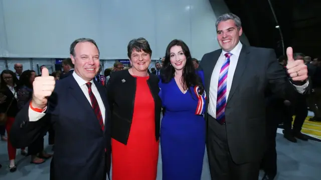 Nigel Dodds, Arlene Foster, Emma Little-Pengelly, Gavin Robinson