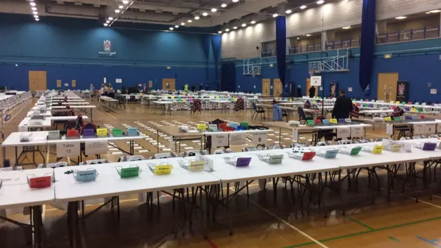 Fenton Manor before counting started last night