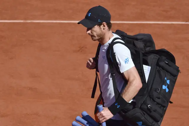 Andy Murray walks off court