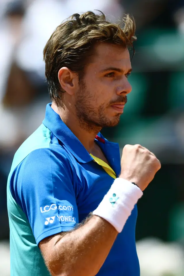 Stanislas Wawrinka celebrates