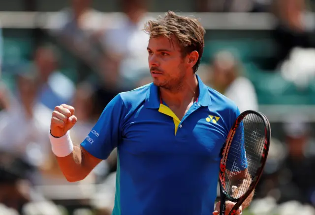 Stan Wawrinka celebrates