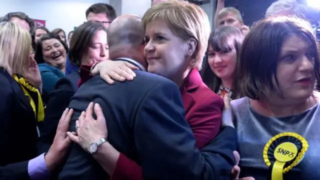 Nicola Sturgeon declared victory but there were some painful moments for her SNP