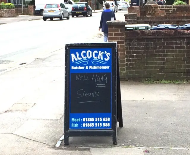 Butchers sign