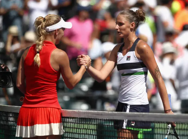 Karolina Pliskova and Caroline Wozniacki