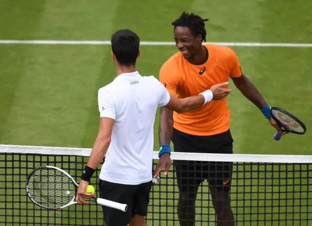 Novak Djokovic apologises to Gael Monfils