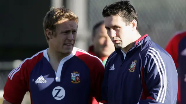 Jonny Wilkinson and Stephen Jones