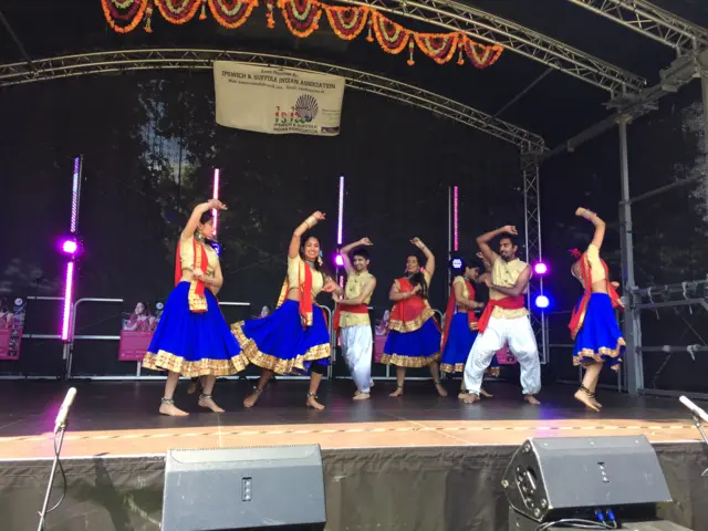 Dancers on stage