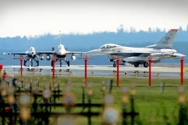 Planes on the runway