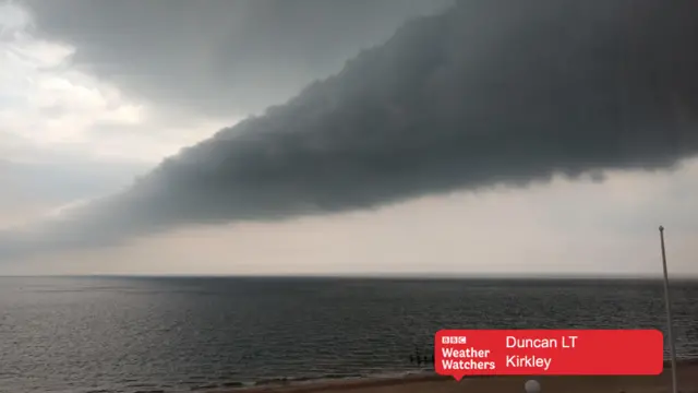 Clouds over the sea at Kirkley