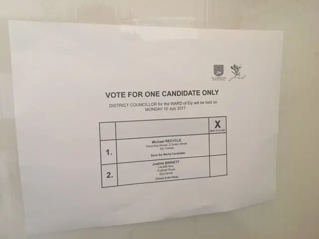 The list of candidates Littleport Primary School pupils voted on