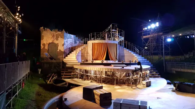 The Tempest set at Stafford Castle