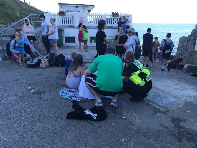 Children being treated at La Vallette Bathing Pools