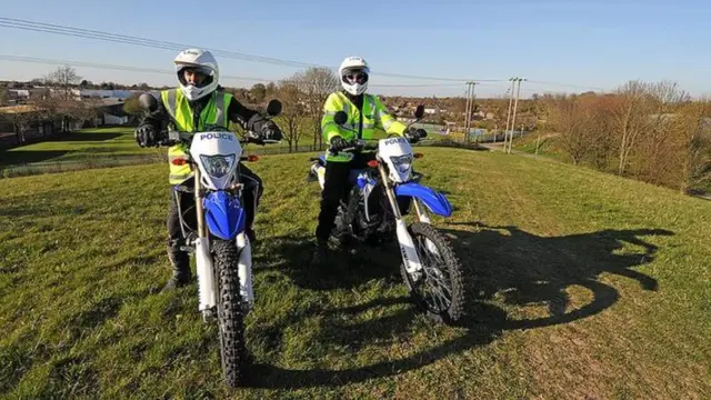 Bedfordshire Police motorbikes