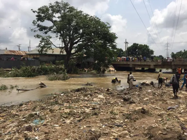 Flooded part of Suleja near Abuja