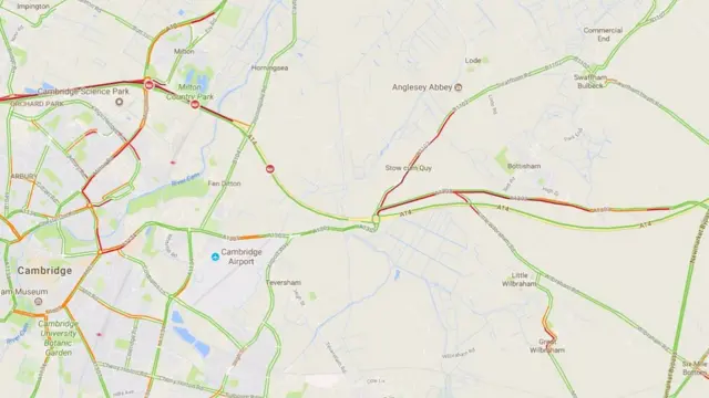 Cambridge traffic map