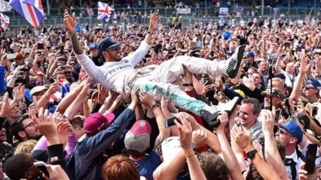 Lewis Hamilton wins the British Grand Prix at Silverstone