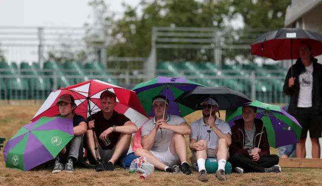 Fans on hill