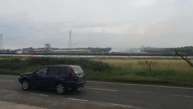 Fire at Anglian Water plant on Cliff Quay, Ipswich