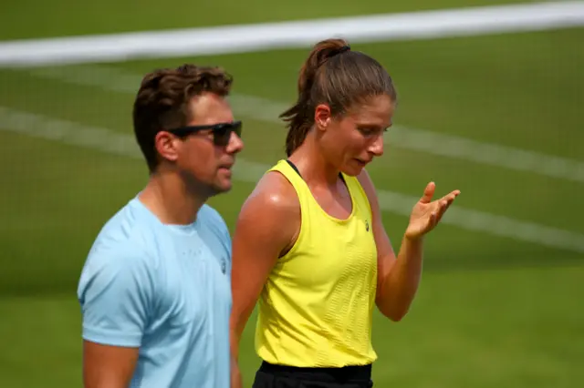 Konta and Wim Fissette