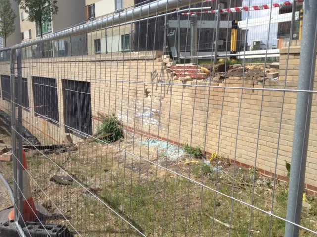 Scene of guided busway crash