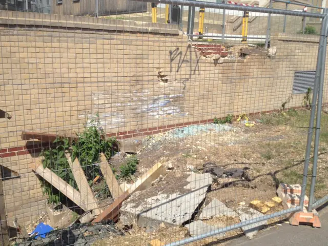 Scene of guided busway crash